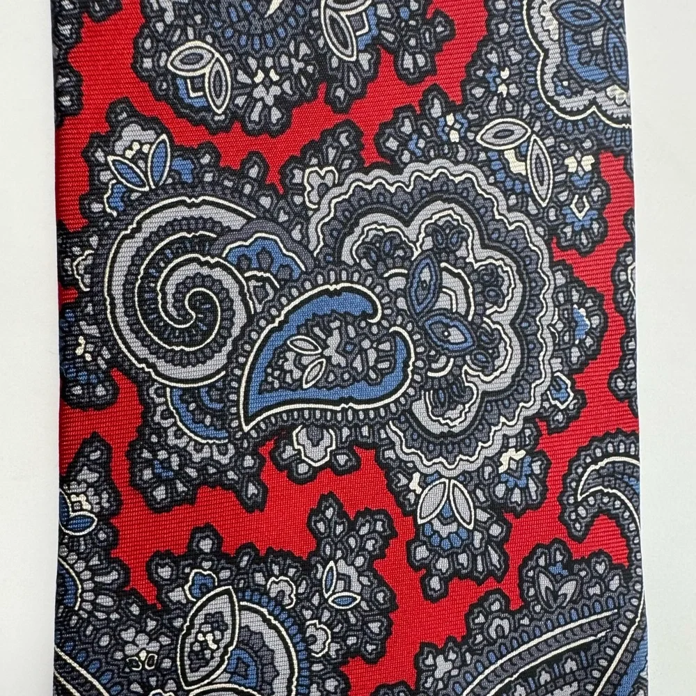 Vintage Bert Pulitzer Paisley Silk Neck Tie, preppy, classic, retro, work office